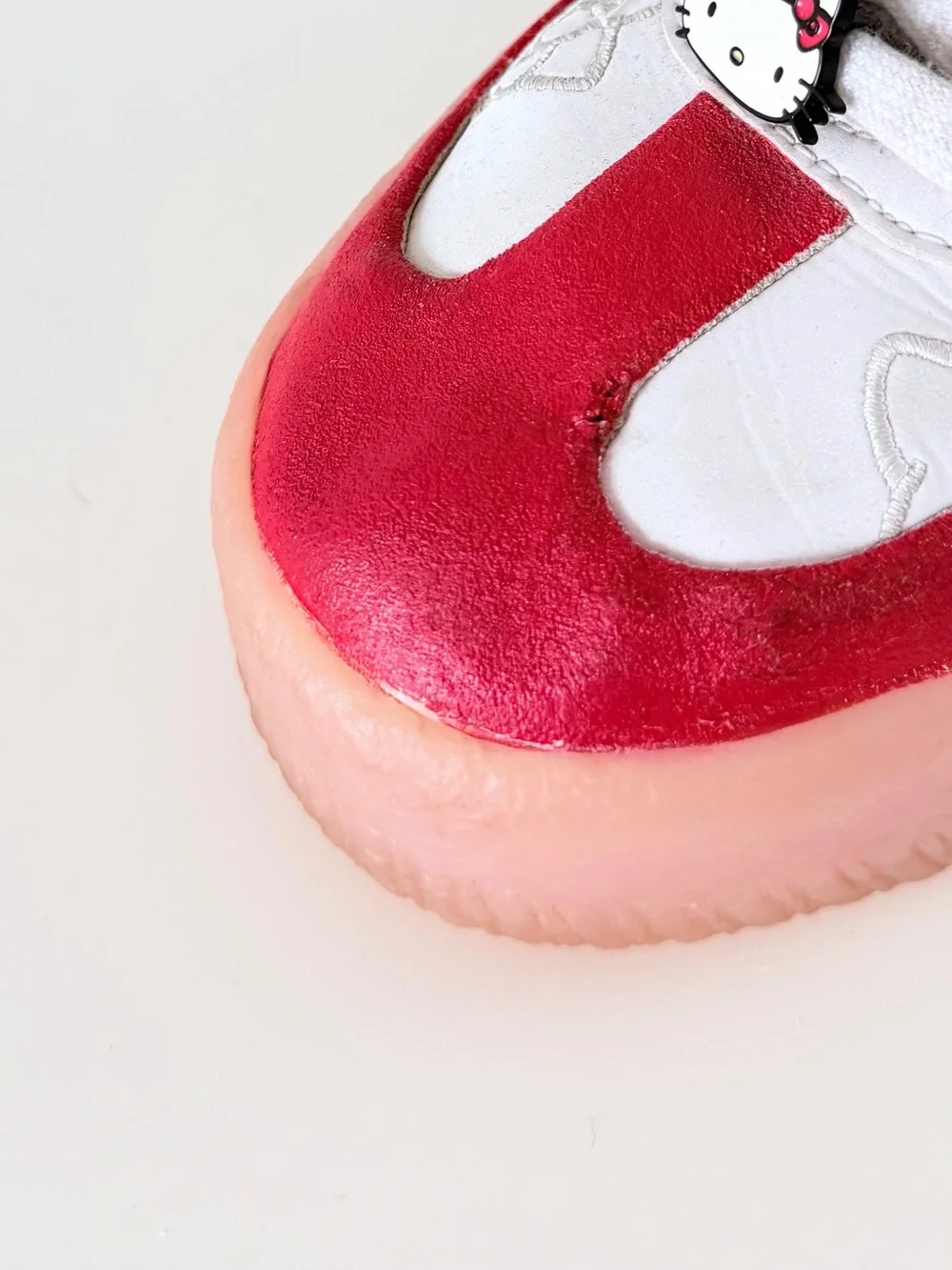 Adidas Originals Hello Kitty Platform Sneakers White Red size US 8 Y2K - Picture 9 of 9